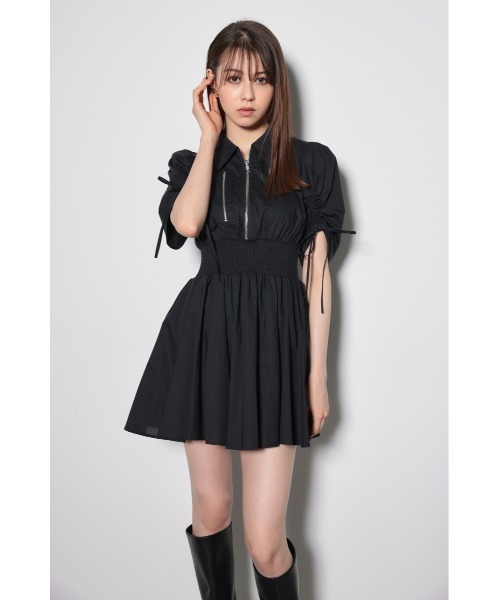 「rienda」 半袖ワンピース SMALL ブラック レディース_画像7