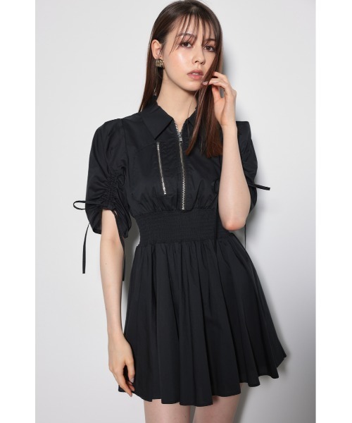 「rienda」 半袖ワンピース SMALL ブラック レディース_画像8