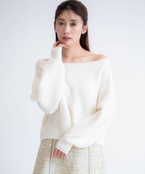 「NOELA」 長袖ニット フリー グレー レディース_画像3
