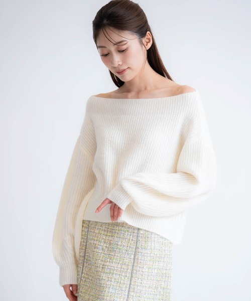 「NOELA」 長袖ニット フリー グレー レディース_画像4