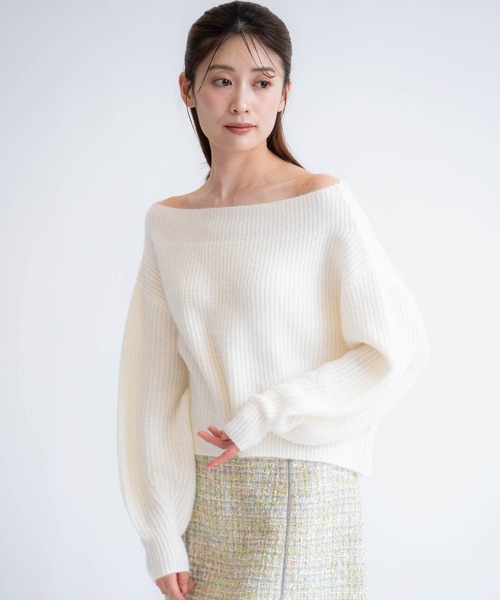 「NOELA」 長袖ニット フリー グレー レディース_画像7