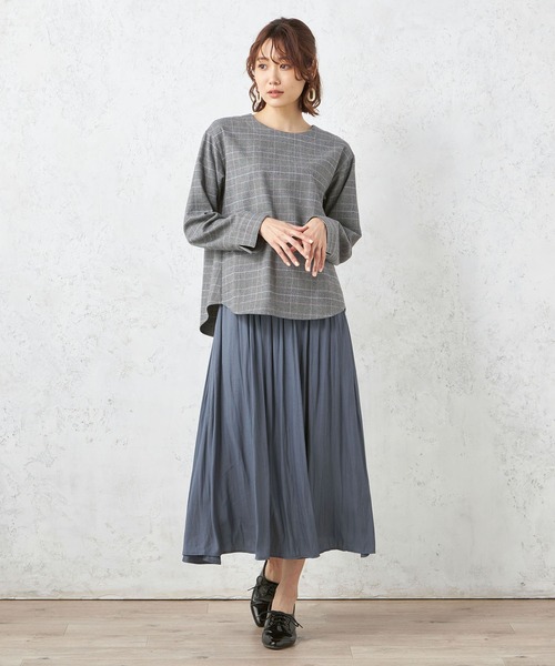 「Petit Honfleur」 長袖ブラウス 9号 グレー レディース_画像3