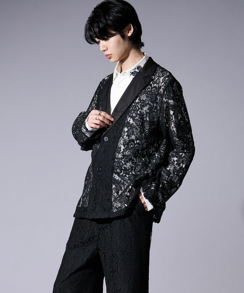 Kiton アイレットレーステーラードジャケット黒 Ellno Loset（エルノロゼット） ジャケット テーラードジャケット 2way
