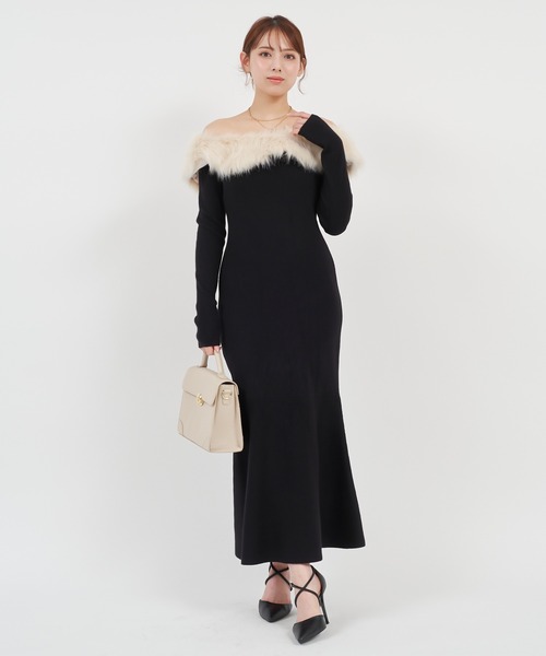 「ROYAL PARTY」 ニットワンピース FREE パープル レディース_画像5