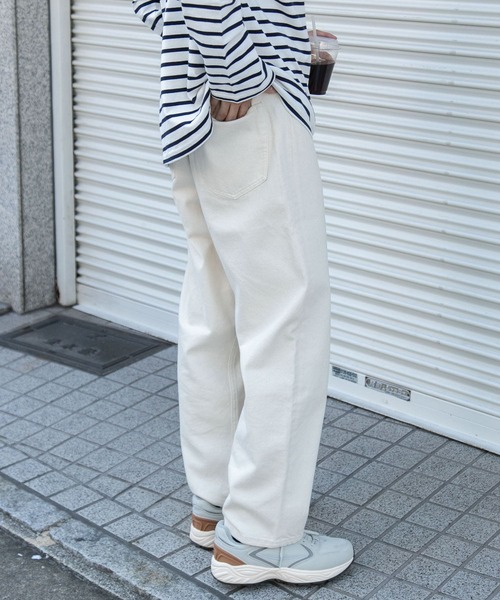 「FORK&SPOON」 パンツ 4 ベージュ メンズ_画像4
