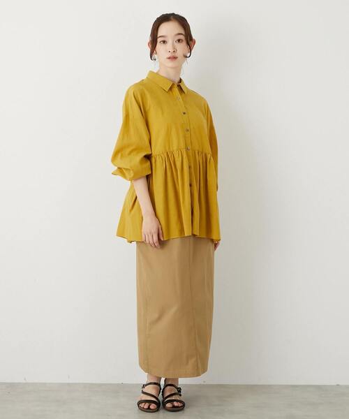 「MELROSE claire」 長袖ブラウス FREE ブラウン レディース_画像5