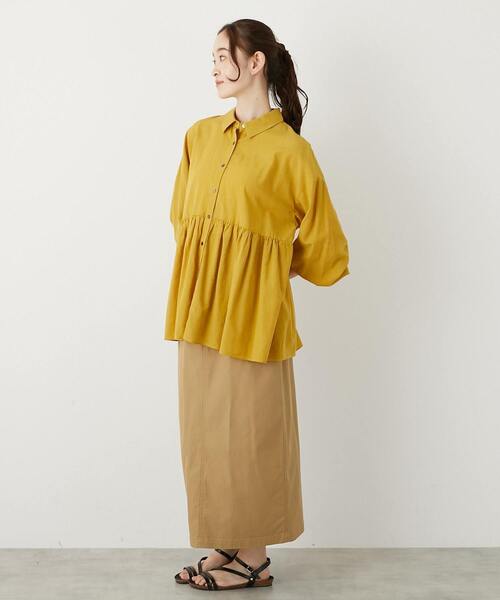 「MELROSE claire」 長袖ブラウス FREE ブラウン レディース_画像7