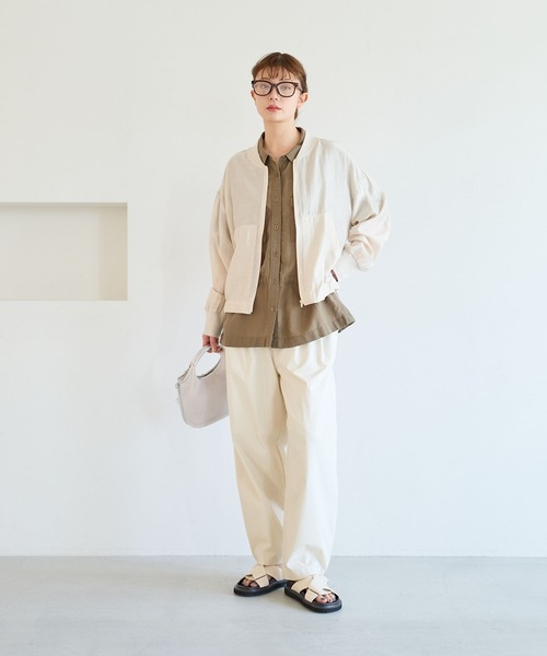 パンツ 「吸水速乾/接触冷感/UVケア」テックリネンバルーンパンツ レディースの画像