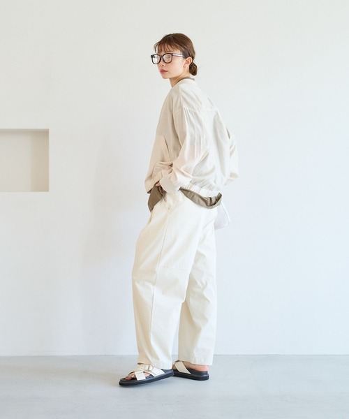 パンツ 「吸水速乾/接触冷感/UVケア」テックリネンバルーンパンツ レディースの画像