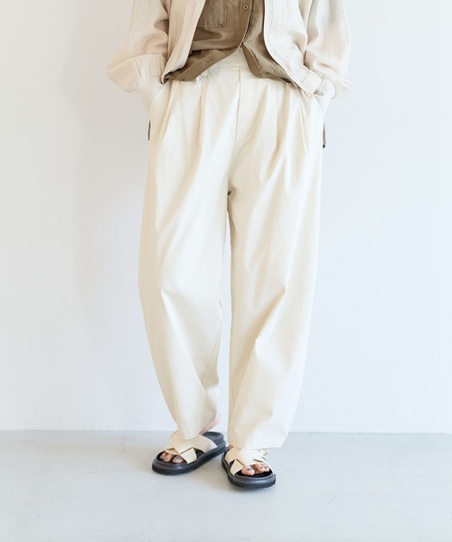 パンツ 「吸水速乾/接触冷感/UVケア」テックリネンバルーンパンツ レディースの画像