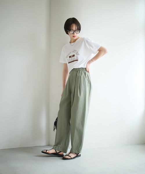 パンツ 「吸水速乾/接触冷感/UVケア」テックリネンバルーンパンツ レディースの画像