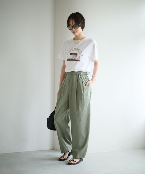 パンツ 「吸水速乾/接触冷感/UVケア」テックリネンバルーンパンツ レディースの画像