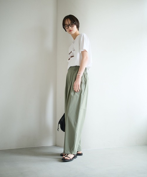 パンツ 「吸水速乾/接触冷感/UVケア」テックリネンバルーンパンツ レディースの画像