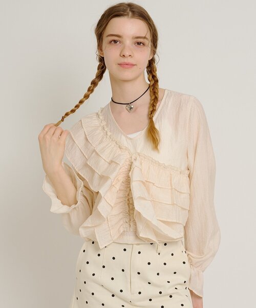 w closet（ダブルクローゼット） ブラウス シャツ 「6色展開」2way