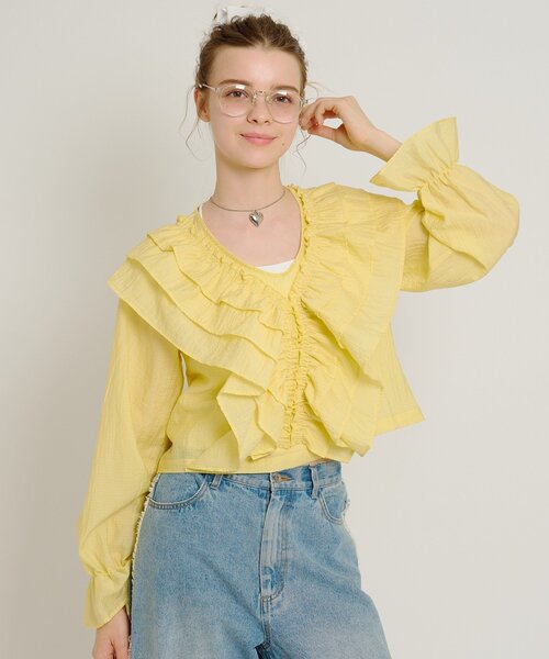 w closet（ダブルクローゼット） ブラウス シャツ 「6色展開」2way