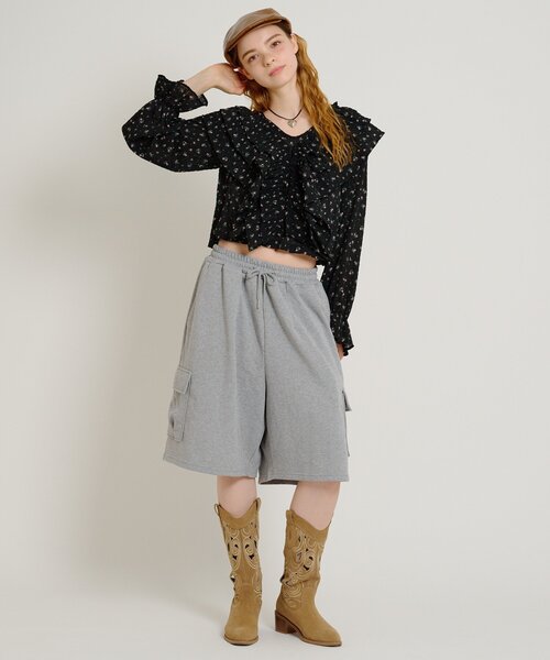 w closet（ダブルクローゼット） ブラウス シャツ 「6色展開」2way 