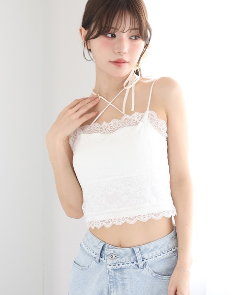 nodress レースキャミソール レースアソートキャミソール|ems excite | RETRO GIRL ONLINE STORE トップス