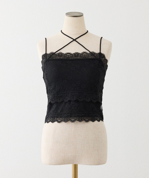 nodress レースキャミソール one after another NICE CLAUP キャミソール カップ付きレース トップス
