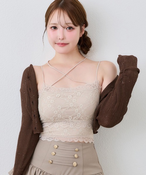 アニュアンス 大人気完売新品タグ付きカップ付きレースキャミソール one after another NICE CLAUP カップ付き キャミソール カップ付き
