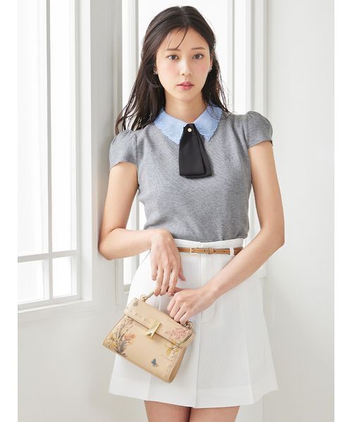 ニット セーター 「REDOUTE」衿付きニットプルオーバー レディースの画像