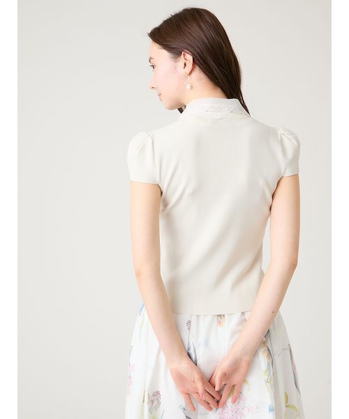 ニット セーター 「REDOUTE」衿付きニットプルオーバー レディースの画像