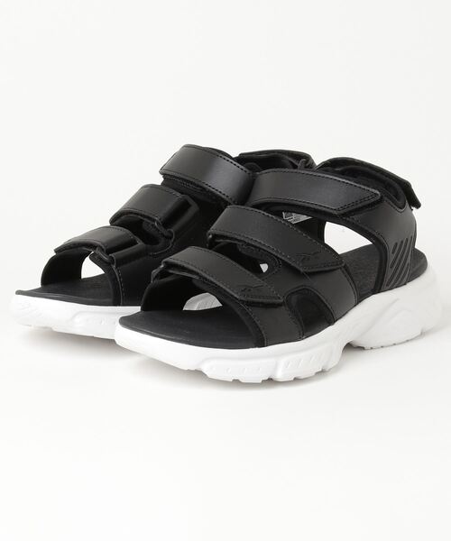 「Reebok」 サンダル 23.5cm ブラック×ブラック メンズ_画像4