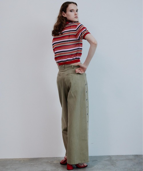 MAISON SPECIAL（メゾンスペシャル） ポロシャツ ポロ Sheer Border