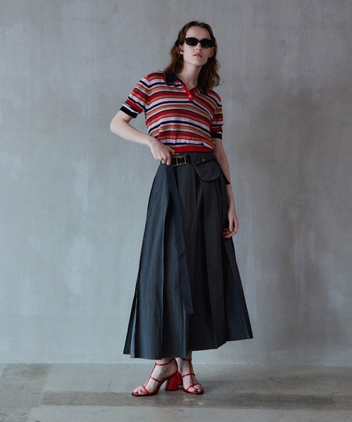 MAISON SPECIAL（メゾンスペシャル） ポロシャツ ポロ Sheer Border