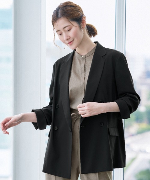 AOYAMA セレモニースーツ スーツ 冷感4ボタンダブルジャケット「超軽量