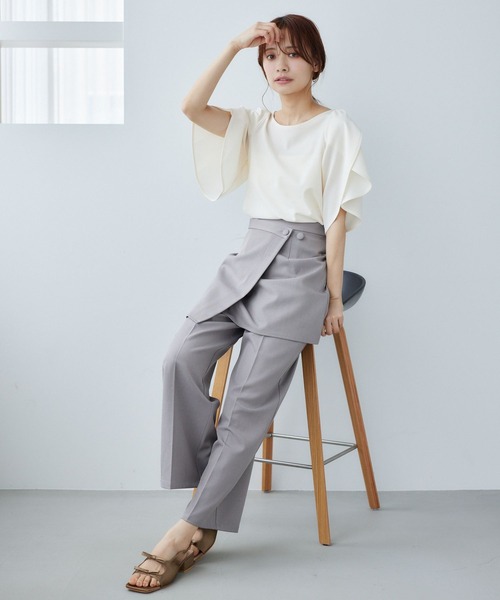 「mysty woman」 半袖カットソー FREE ブラック レディース_画像2