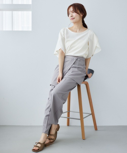 「mysty woman」 半袖カットソー FREE ブラック レディース_画像3