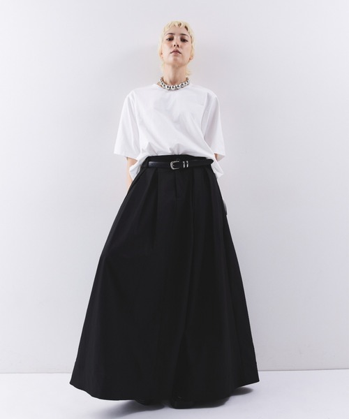 HANNE ロング スカート タックフレアマキシスカート : ZOZOTOWN Yahoo