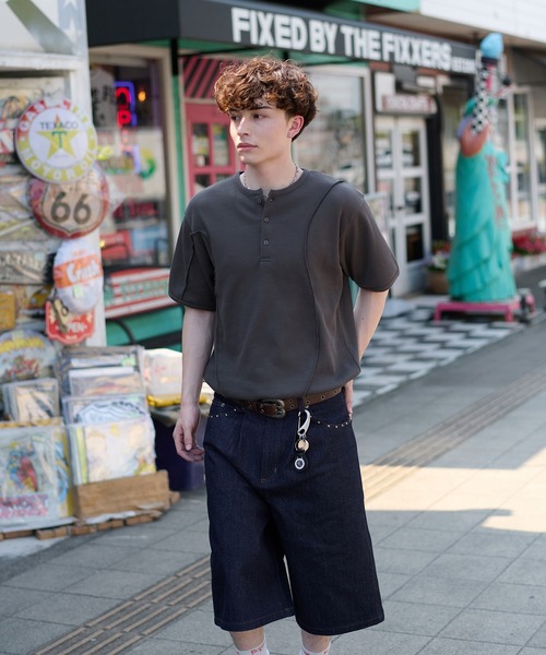 「kutir」 デニムハーフパンツ SMALL ブラック メンズ_画像3