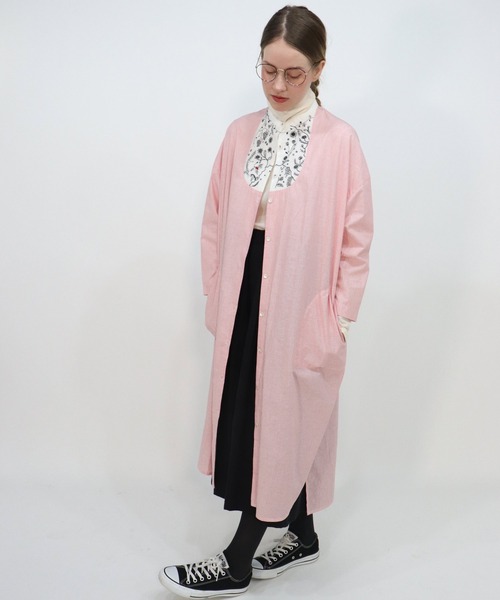 「haupia」 長袖ワンピース 38 グレー レディース_画像2