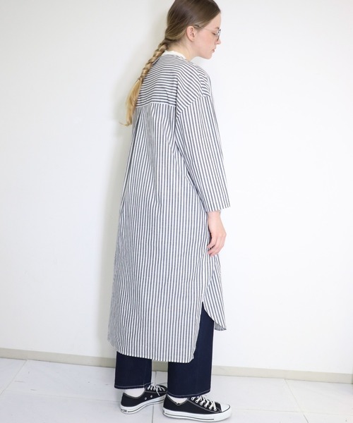 「haupia」 長袖ワンピース 38 グレー レディース_画像9