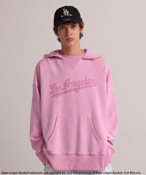 BACK TO THE FIELD パーカー 「MLB」Spray Painting Hoodie メンズ