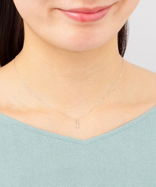週末セール 極美品❣ 4℃ K10 ホワイトゴールド ダイヤモンドネックレス Amazon | 4℃(ヨンドシー)ダイヤモンドK10ホワイトゴールド(WG