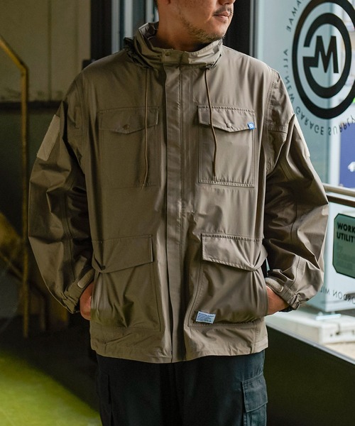 極美品 ラシュモン ミリタリーブルゾン ワイドスリーブ ベージュカーキ 日本製 GORDON MILLER（ゴードンミラー） ナイロンジャケット eVent 3Layer