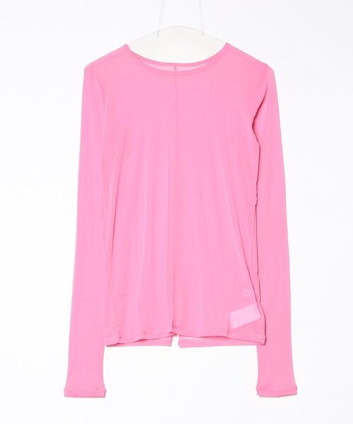 メゾンスペシャル　メッシュ素材 ホワイト長袖Tシャツ メゾンスペシャル メッシュ素材 ホワイト長袖Tシャツ
