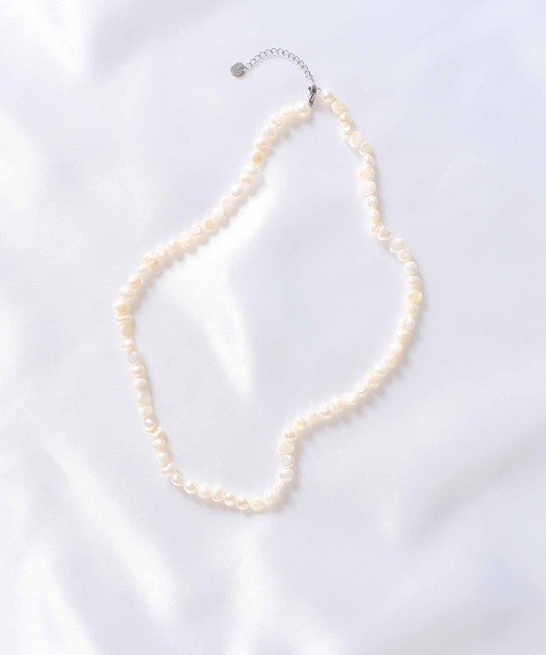 健康アクセサリー ネックレス 白 ALWAYS GOOD TIME ネックレス バロックパールネックレス レディース
