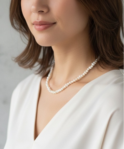 ALWAYS GOOD TIME ネックレス 「天然バロックパールネックレス」淡水