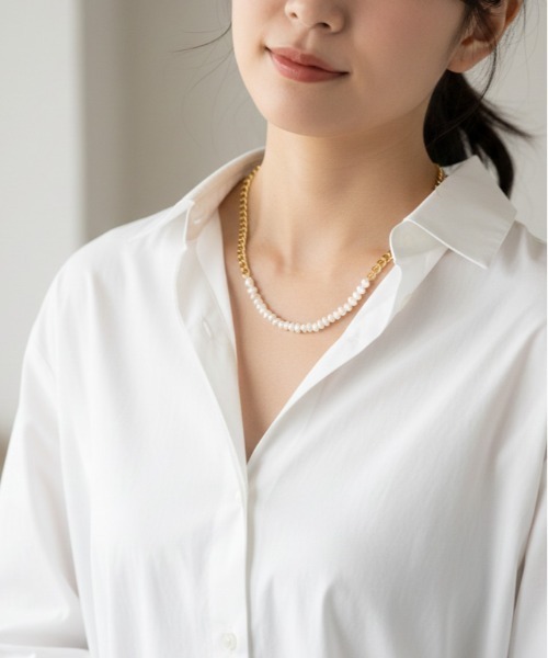 ALWAYS GOOD TIME ネックレス 「天然バロックパールネックレス」淡水