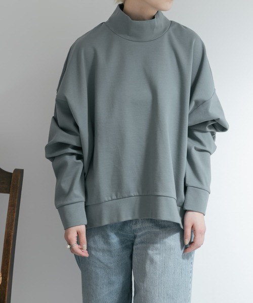 tシャツ 「別注」MIDIUMISOLID×TGM　Mock neck pullover レディース THE GOODLAND MARKET tシャツ 「別注」MIDIUMISOLID×TGM Mock
