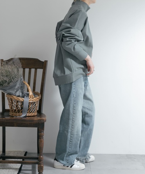tシャツ 「別注」MIDIUMISOLID×TGM　Mock neck pullover レディース THE GOODLAND MARKET tシャツ 「別注」MIDIUMISOLID×TGM Mock