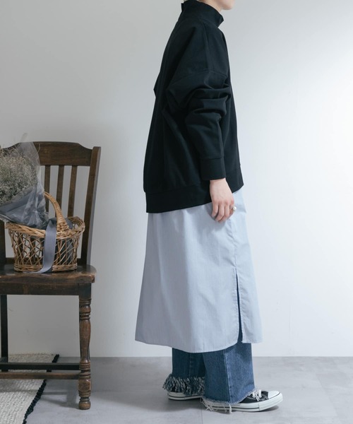 tシャツ 「別注」MIDIUMISOLID×TGM　Mock neck pullover レディース THE GOODLAND MARKET tシャツ 「別注」MIDIUMISOLID×TGM Mock