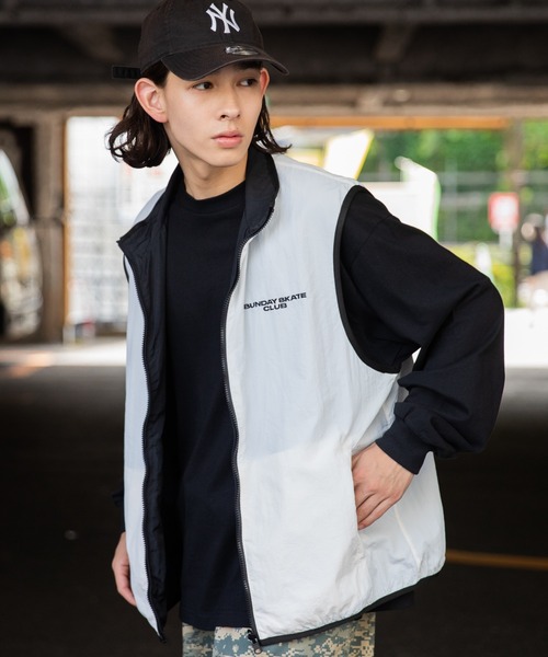 WEGO（ウィゴー） ベスト ジレ WEGO/「2WAY」リバーシブルナイロン