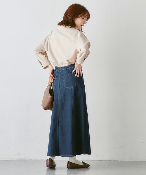 Viola e スカート ストレッチロングデニムスカート : ZOZOTOWN