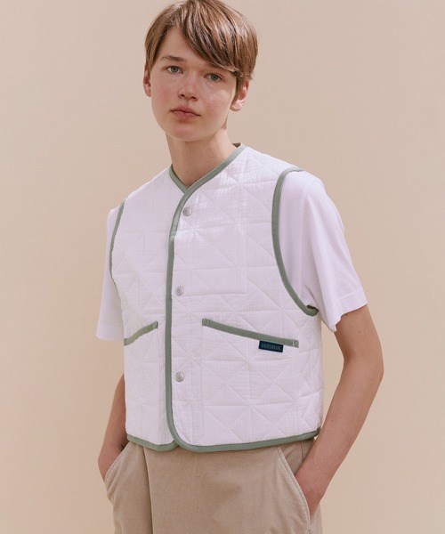 LAVENHAM(ラベンハム)レショップ別注ダウンベスト LAVENHAM（ラベンハム） ベスト ジレ Zip Thornham Mens / ジップ