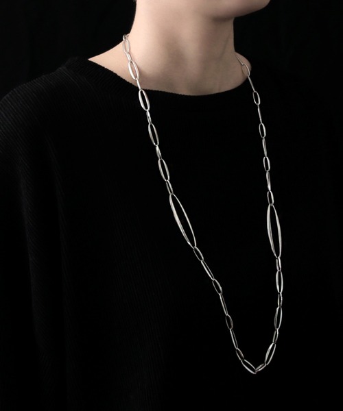 ネックレス 「YArKA/ヤーカ」oval parts mix necklace 「DVN1」 オーヴァルデザインネックレス レディース メンズの画像