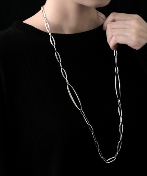 ネックレス 「YArKA/ヤーカ」oval parts mix necklace 「DVN1」 オーヴァルデザインネックレス レディース メンズの画像